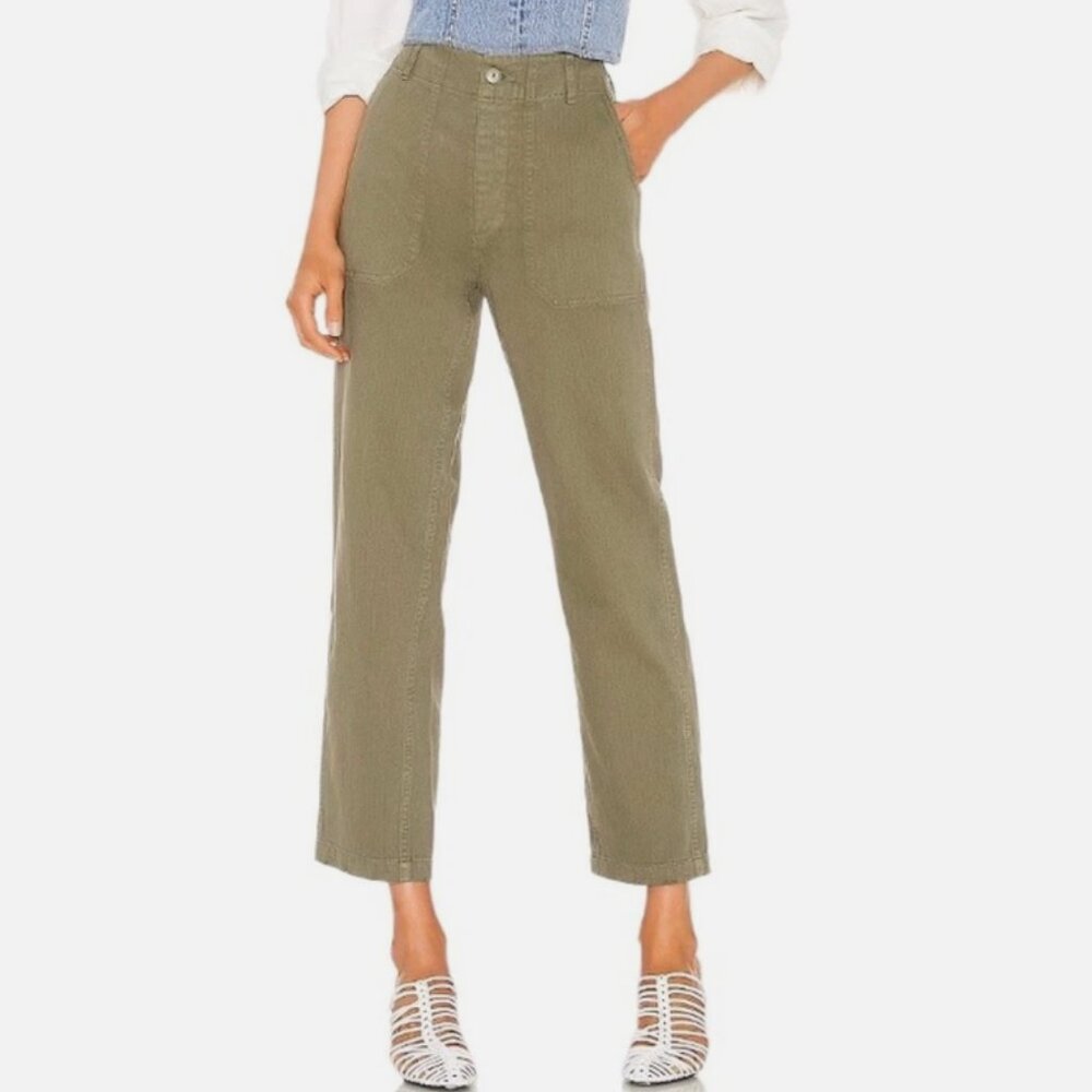 Re/Done Khaki Buttoned Trousers
